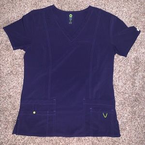 Scrub top and bottom.